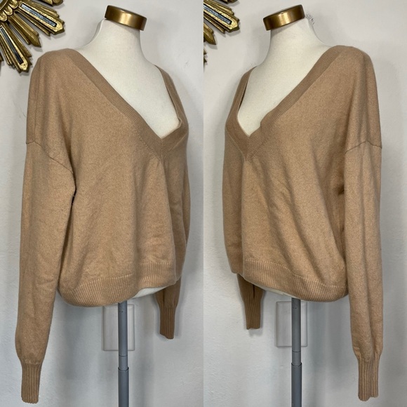 Serra Wool Cashmere V Neck Sweater - Picture 3 of 15